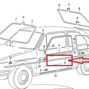 171853516A KAPI ÇITASI ÖN SAĞ 88-93 GOLF 1 ORJ YENİ