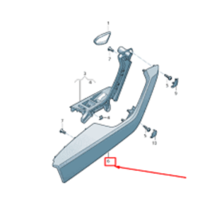 3G0867165A KOL DAYAMA -BEYAZ-VW PASSAT B8 SOL ORJ YENİ