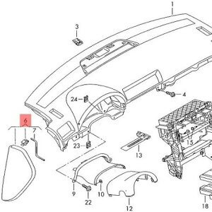 8E0857086C ÖN GÖĞÜS YAN KAPAK AUDI A4 GIRİ ORJ YENİ