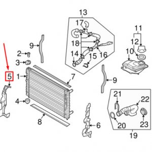 8E0121284 RADİYATÖR YAN KILAVUZU SAĞ A4 AVANT S4 SAĞ ORJ YENİ