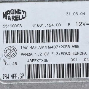 IAW4AF.SP FIAT PANDA 1.2 8V 55190098-IAWSP HW407 20B8-W6E