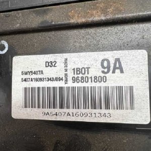 5WY5407A Motor Beyni Chevrolet Daewoo Matiz 0.8 96801800