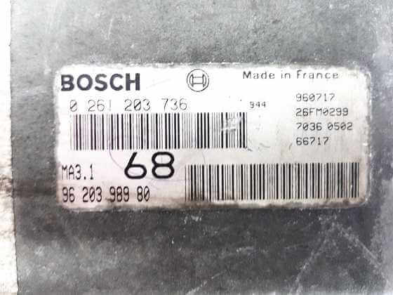 0261203736 MOTOR BEYNİ 9620398980 CITROEN SAXO, PEUGEOT106 1.4