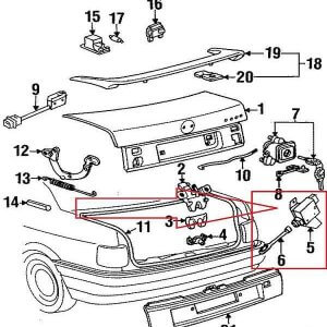 3A5827061 BAGAJ KİLİT MOTORU 1995 PASSAT ORJ YENİ