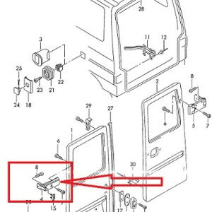 2D1827151 Arka kapı menteşesi Sprinter 901 VW LT 9017400737