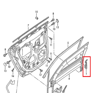 8P4839158B kapı kenar lastiği sağ audi a3 sportback 2008 orj çıkma